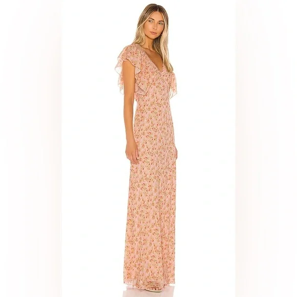 revolve formal maxi dress Cowl-Neck Long Satin Prom Dress with Lace-Up Corset Light Yellow / 8 main image 0